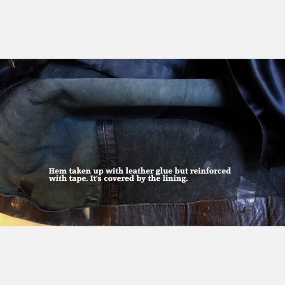 AQTH Leather Maxi Corset Coat L- XL (RUNS SMALL) Black Some Damage Please Read - Picture 8 of 12